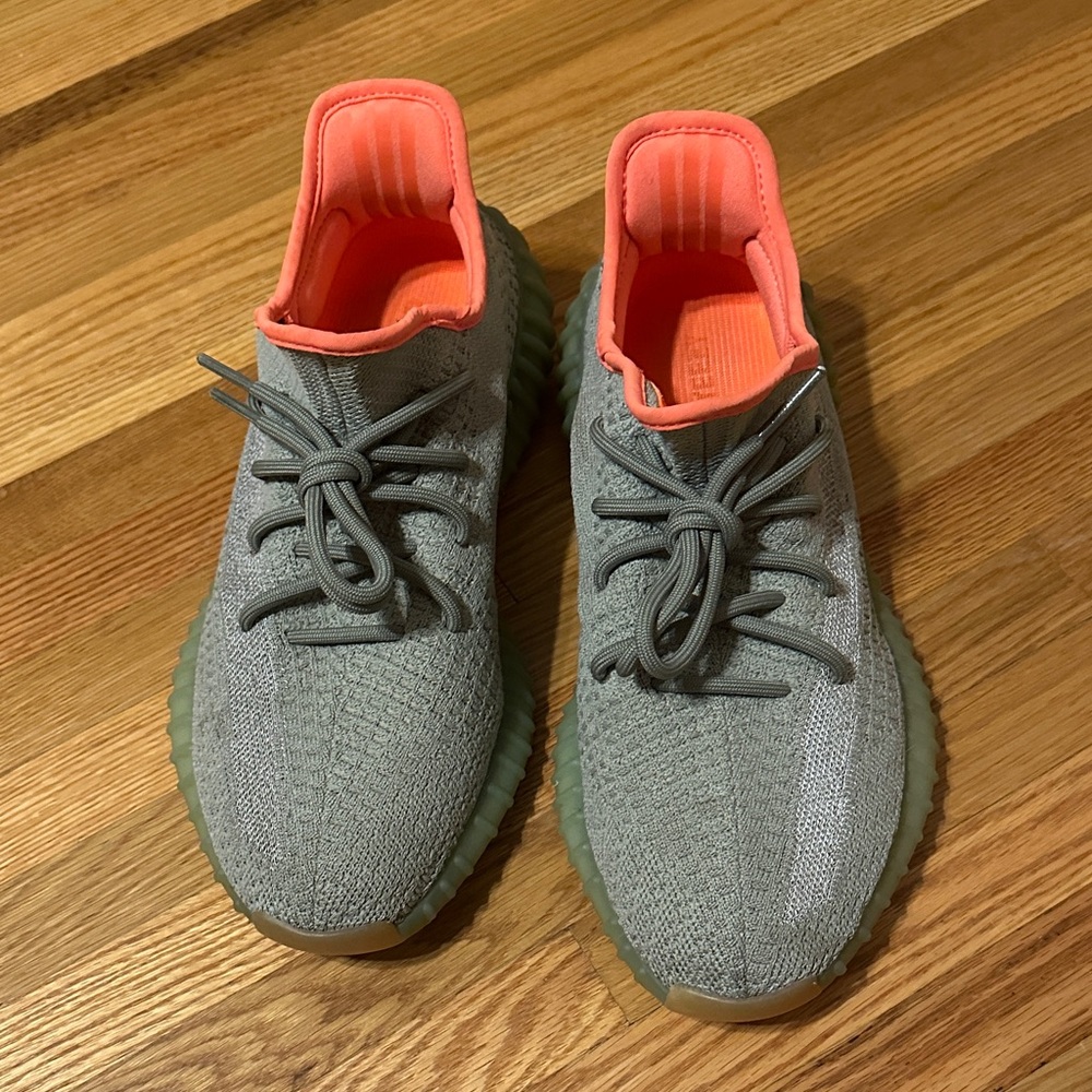 Gray and Coral Sneakers